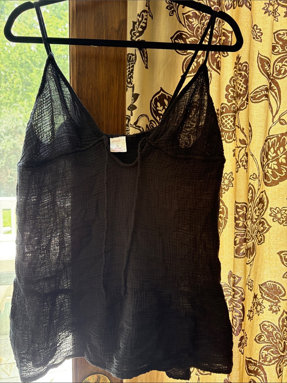 Xhilaration gauze black tank top.